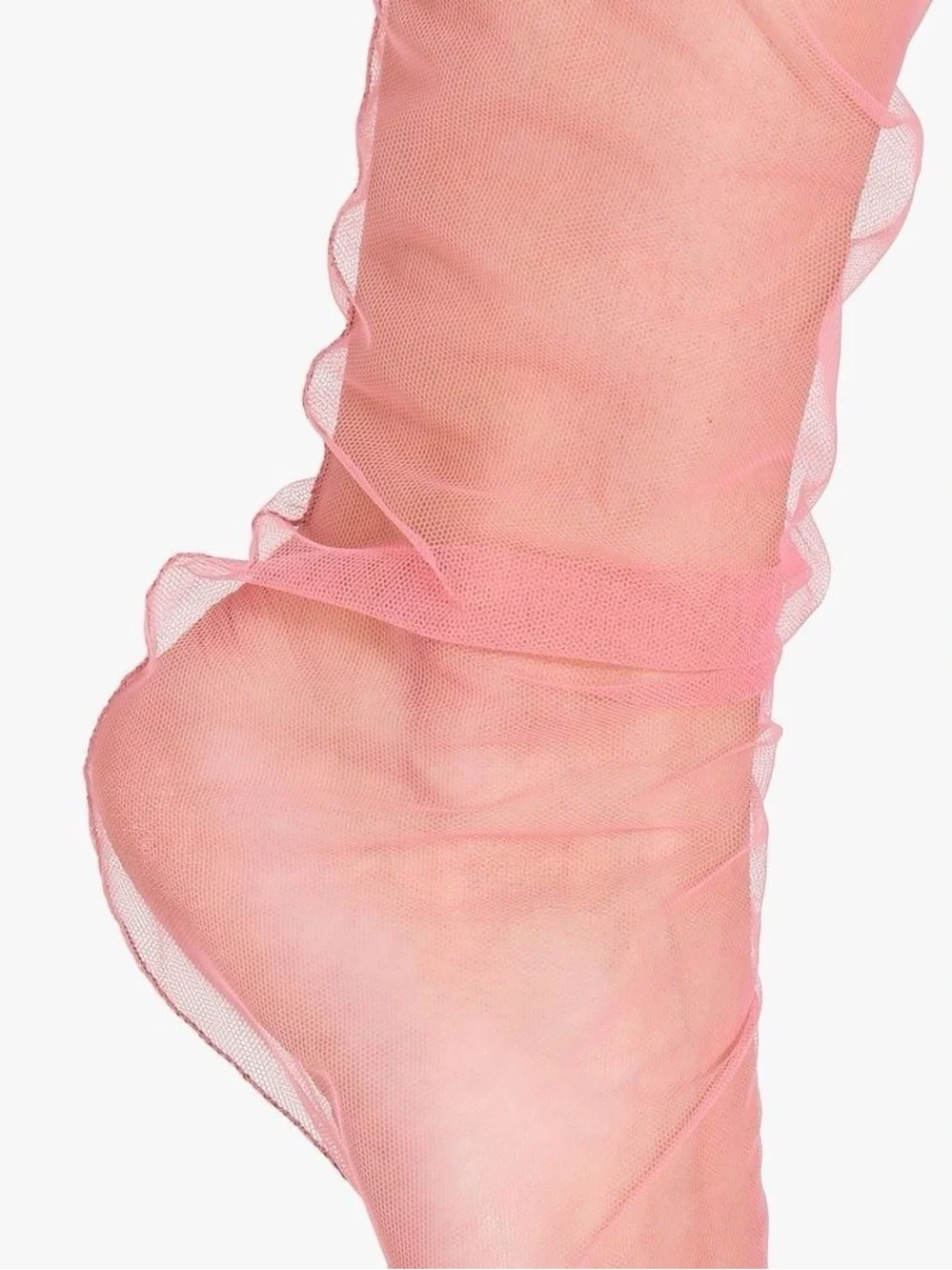 VTG NWT Victoria’s Secret Rose Pink Ultra Sheer Nylon Sandalfoot Toe Stockings